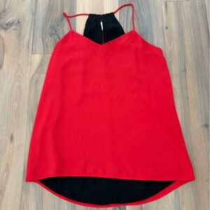 Express Red and Black Camisole Top